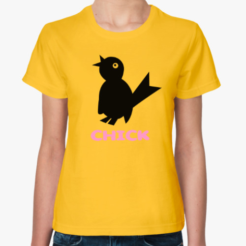 Женская футболка Птичка - чик