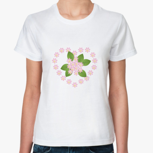 Классическая футболка Весна на сердце
