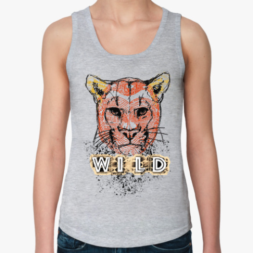 Женская майка Wild кошка