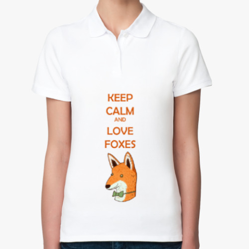 Женская рубашка поло Любовь к лисичкам