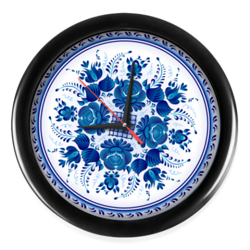 Настенные часы Традиционный орнамент «Гжель»