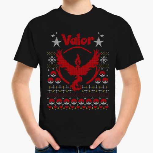 Детская футболка Pokemon GO (Team Valor)