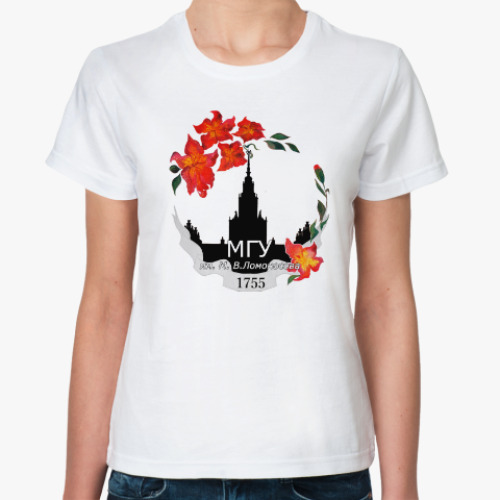 Классическая футболка Flowers MSU