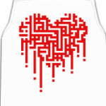  (белый) Pixel Heart