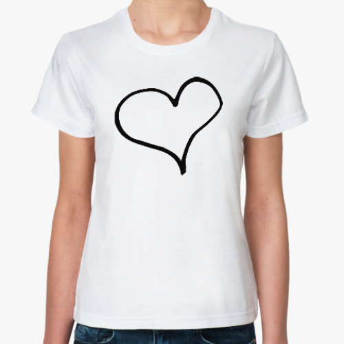 Классическая футболка Чернильное сердце