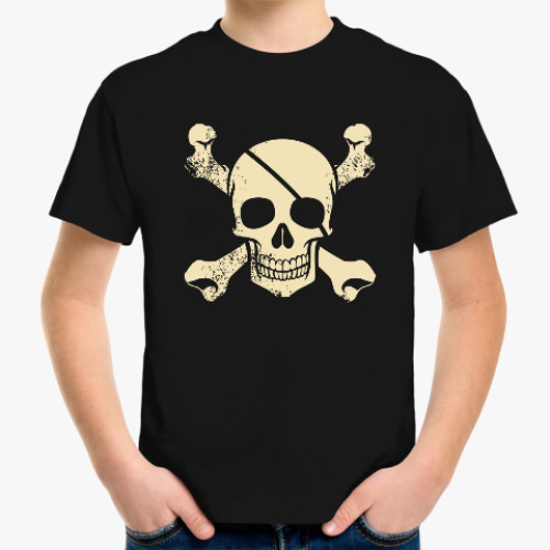 Детская футболка пират череп кости pirate
