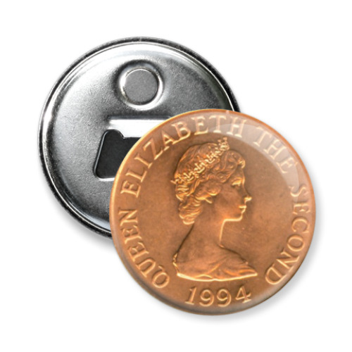 Магнит-открывашка Английская монетка, фунт