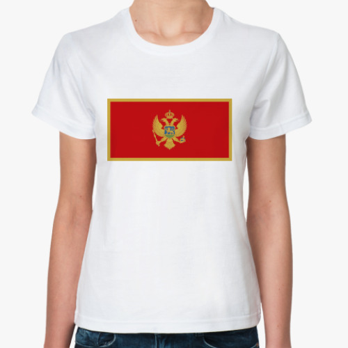 Классическая футболка Флаг Черногория