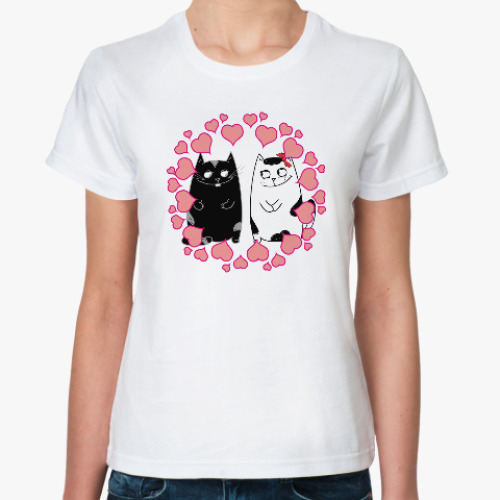 Классическая футболка Мурчанье котят