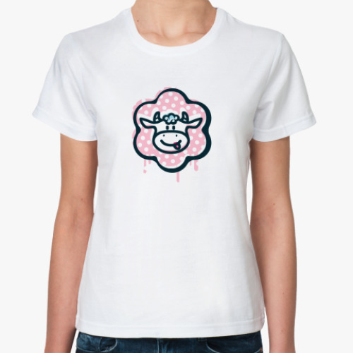 Классическая футболка Розовая корова
