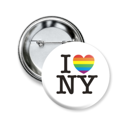 Значок 50мм 'I love NY'
