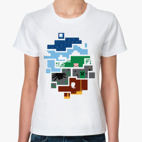 Классическая футболка 'World of Minecraft'