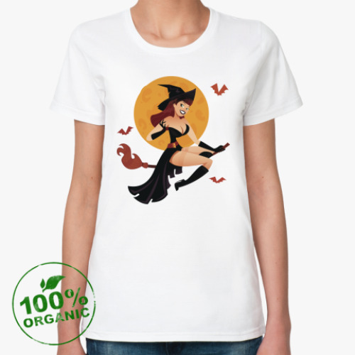 Женская футболка из органик-хлопка Witch
