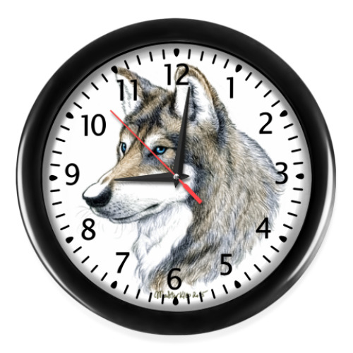 Настенные часы 'Лесной волк'