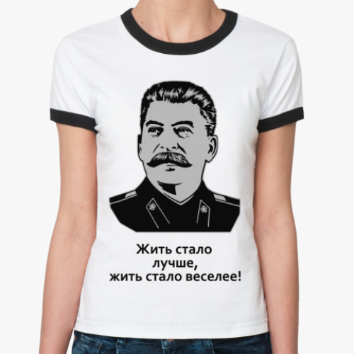 Женская футболка Ringer-T Сталин