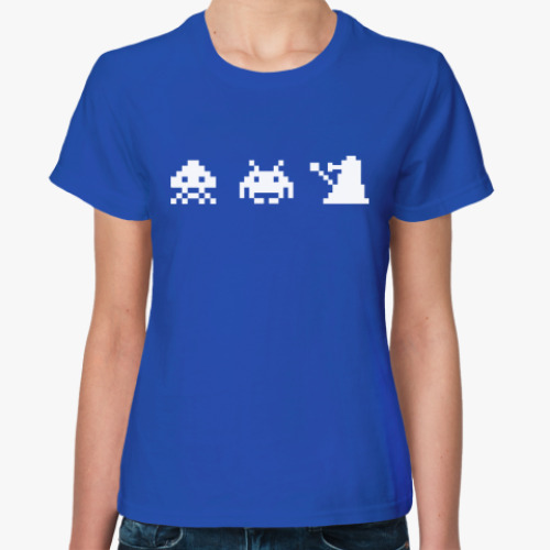 Женская футболка Dalek & Space Invaders