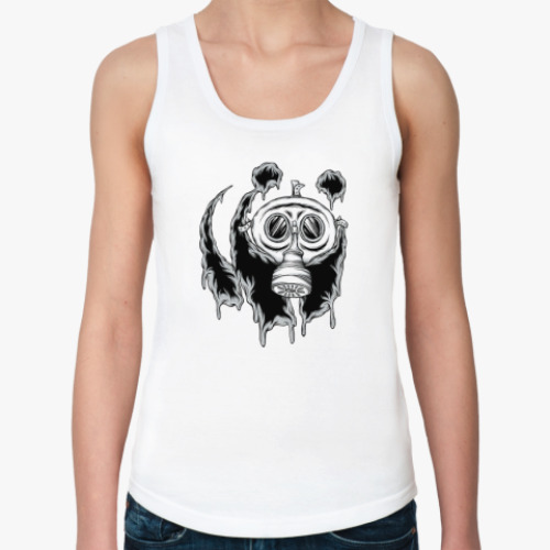 Женская майка Gas mask panda