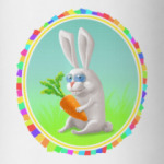 Позитивный заяц с морковью