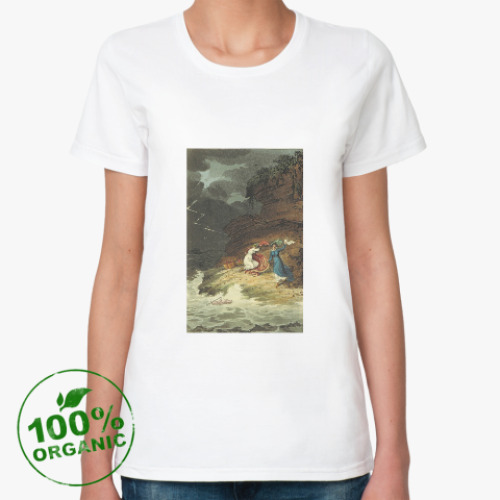 Женская футболка из органик-хлопка Шторм (винтажная иллюстрация)
