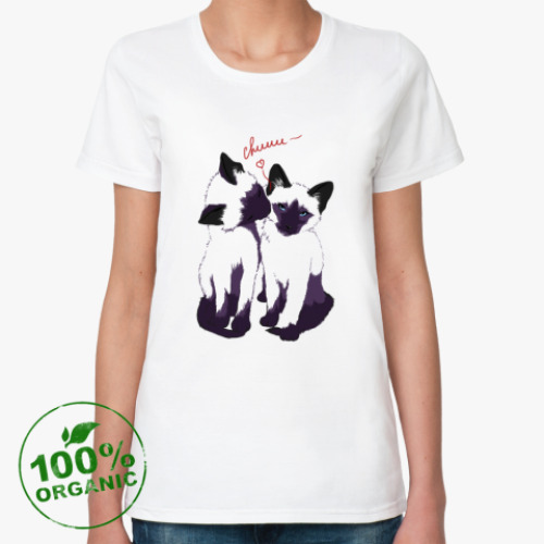 Женская футболка из органик-хлопка Котята