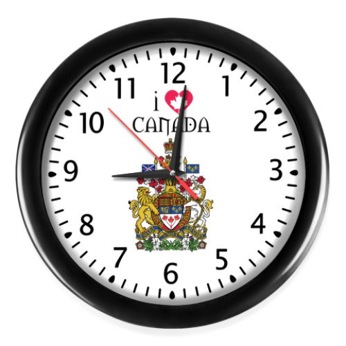 Настенные часы I love Canada