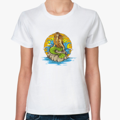 Классическая футболка Море. Сирена.