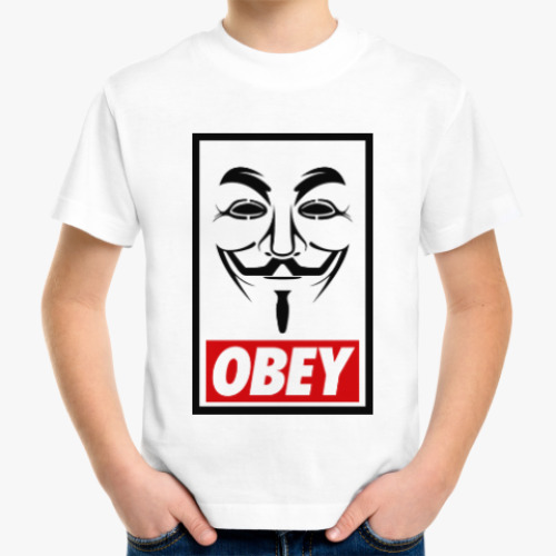 Детская футболка Obey anonymous