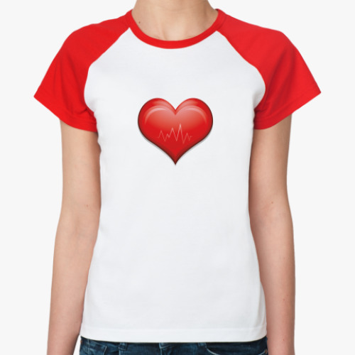 Женская футболка реглан   LOVE