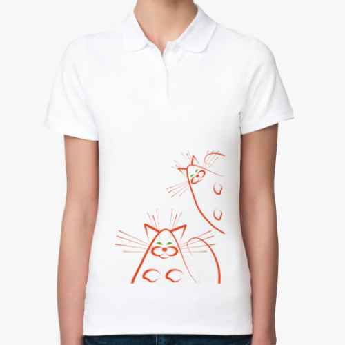 Женская рубашка поло cats