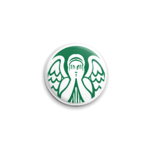 Значок 25мм Doctor Who Доктор Кто Don't Blink Starbucks