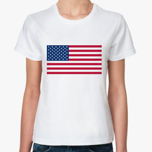 Классическая футболка  Флаг США