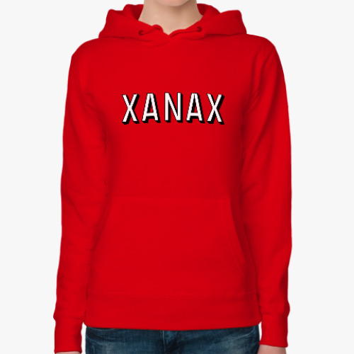 Женская толстовка худи XANAX | Ксанакс