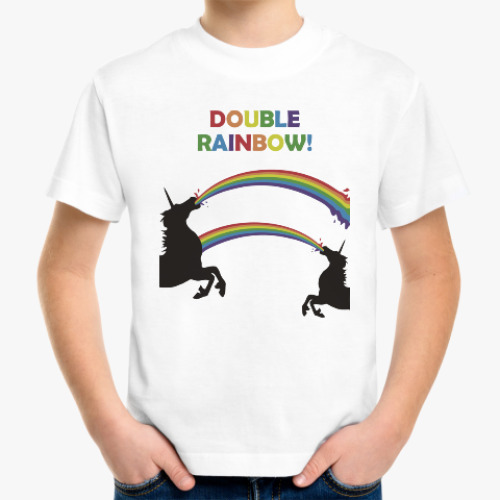 Детская футболка Двойная радуга