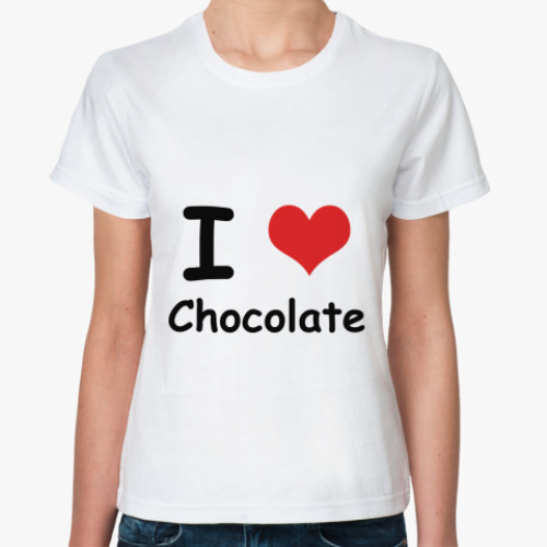 Классическая футболка  I heart Chocolate