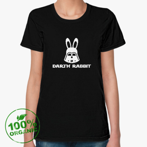 Женская футболка из органик-хлопка Darth Rabbit