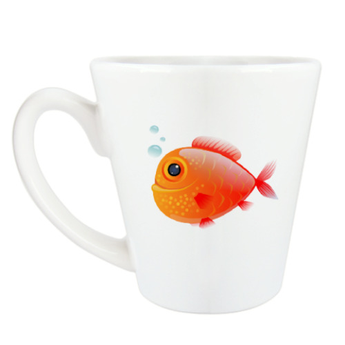 Чашка Латте Довольная рыба