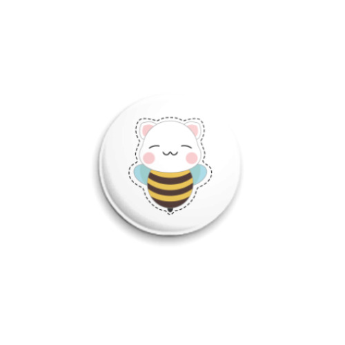 Значок 25мм Котопчела