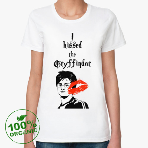 Женская футболка из органик-хлопка I kissed the Gryffindor