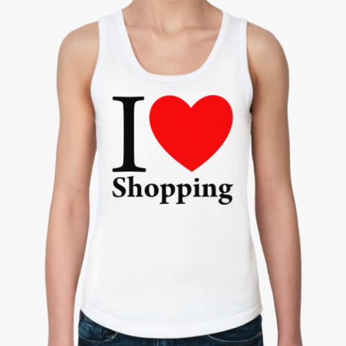 Женская майка I Love Shopping