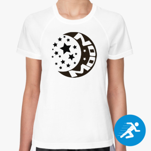 Женская спортивная футболка Луна и Солнце