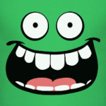 Green happy face.