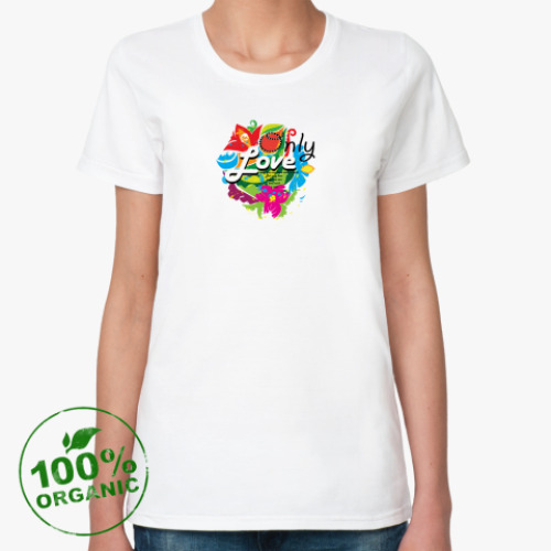 Женская футболка из органик-хлопка Only love