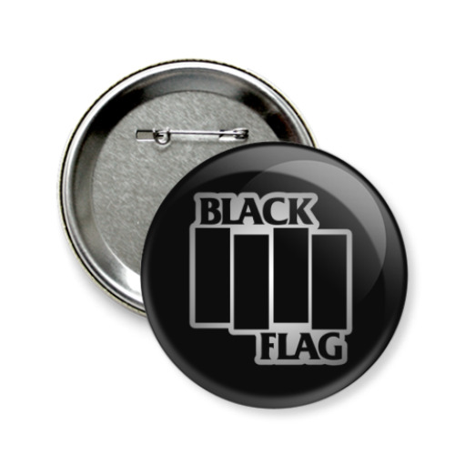 Значок 58мм Black Flag