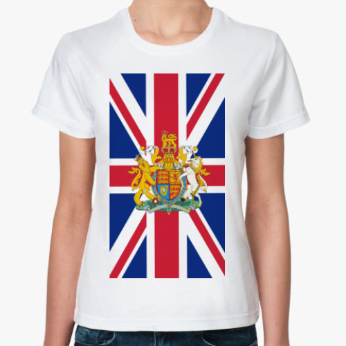 Классическая футболка Флаг и герб Великобритании