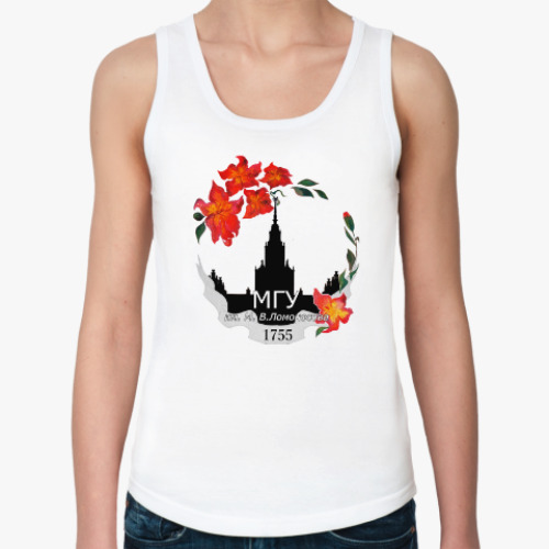 Женская майка Flowers MSU