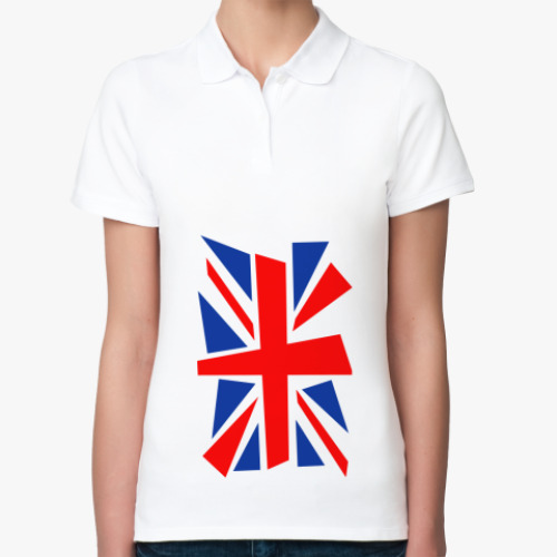 Женская рубашка поло (печать) British flag