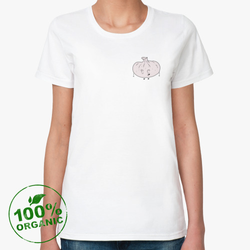 Женская футболка из органик-хлопка Смущенный грузинский хинкалик