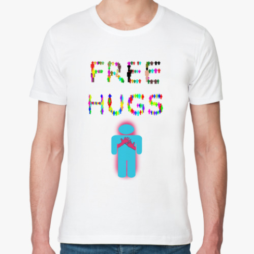 Футболка из органик-хлопка Тема с Free Hugs (Обними меня)
