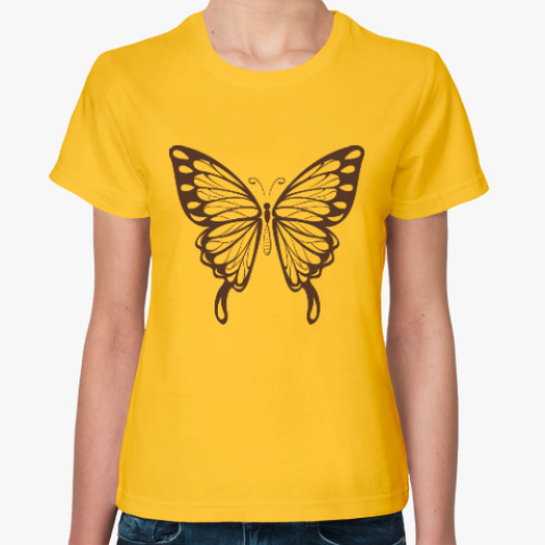 Женская футболка Бабочка Butterfly