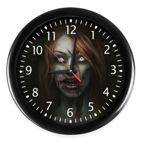 Настенные часы Зомби-девушка